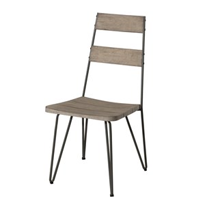 Emile - lot de 2 chaises scandi bois et métal emile