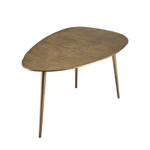 Johan - table basse goutte d'eau aluminium doré