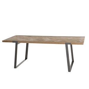 Carla - table à manger 220x100cm bois et métal