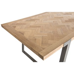 Carla - table à manger 220x100cm bois et métal