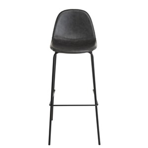 Tom - lot de 2 tabourets de bar john noir hauteur d'assise 80cm