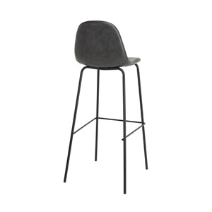 Tom - lot de 2 tabourets de bar john noir hauteur d'assise 80cm