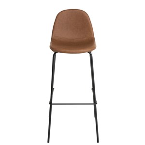 Tom - lot de 2 tabourets de bar john marron hauteur d'assise 80cm