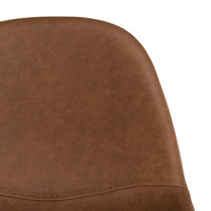 Tom - lot de 2 tabourets de bar john marron hauteur d'assise 80cm