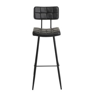 Tom - lot de 2 tabourets de bar james noir hauteur d'assise 80cm