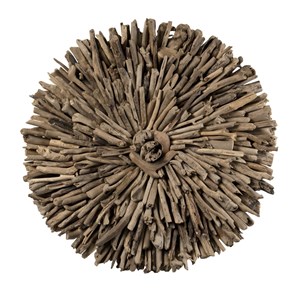 Sam - décoration murale ronde 80x80cm bois flotté