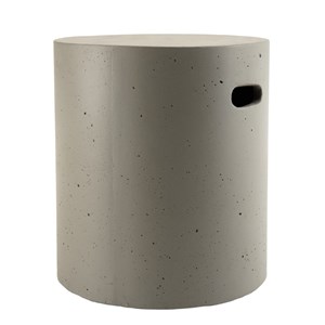 Hector - table d'appoint de jardin ronde 40x40 cm béton gris