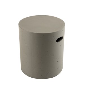 Hector - table d'appoint de jardin ronde 40x40 cm béton gris