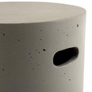 Hector - table d'appoint de jardin ronde 40x40 cm béton gris