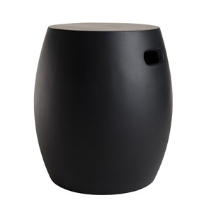 Hector - table d'appoint de jardin ronde béton 43x43 cm noir