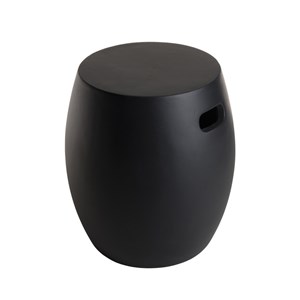 Hector - table d'appoint de jardin ronde béton 43x43 cm noir