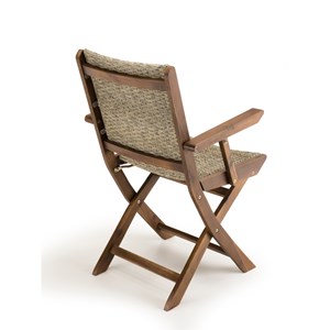 Vick - ensemble de 2 fauteuils de jardin pliants bois acacia et rotin