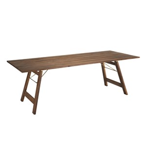 Vick - ensemble de jardin bois d'acacia, table + 4 chaises 2 fauteuils
