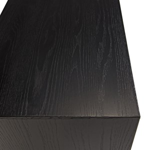 Dandy - buffet 2 portes 3 tiroirs bois pin recyclé naturel et noir