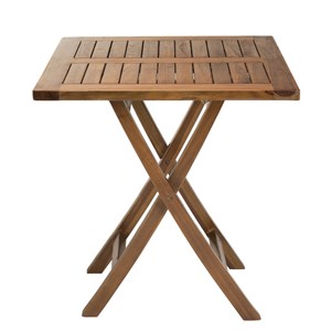Maeva - table de jardin 2 pers. Carrée pliante 70x70cm bois teck huilé