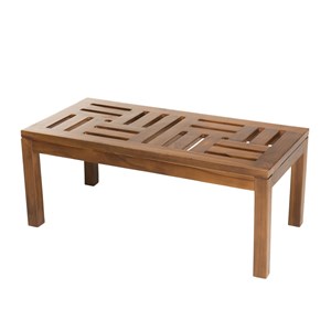 Maeva - table basse de jardin rect. 100 x 50 cm en bois teck huilé