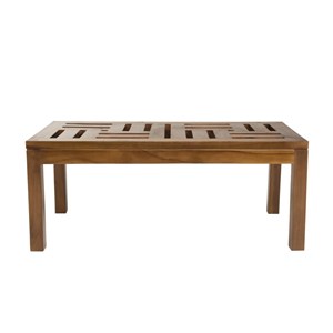 Maeva - table basse de jardin rect. 100 x 50 cm en bois teck huilé