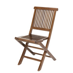 Maeva - ensemble de jardin bois teck huilé table rabats + 4 chaises