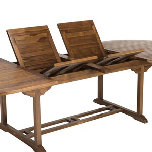 Maeva - ensemble de jardin bois teck huilé table ovale + 8 chaises