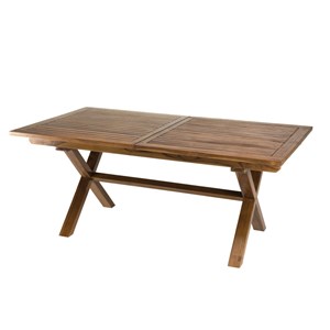 Maeva - ensemble de jardin bois teck huilé table 180*240 et 6 chaises