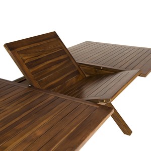Maeva - ensemble de jardin bois teck huilé table 180*240 et 6 chaises