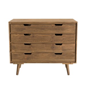 Andy - commode scandi bois marron 4 tiroirs