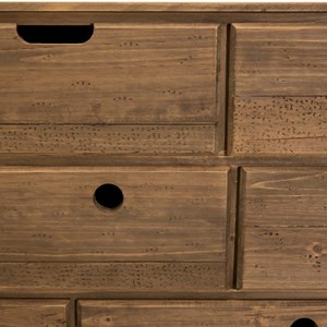 Andy - commode scandi bois marron 8 tiroirs
