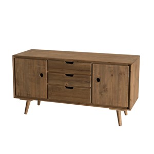 Andy - buffet scandi marron bois 2 portes 3 tiroirs