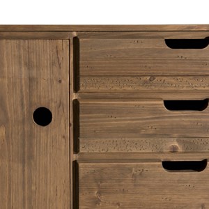 Andy - buffet scandi marron bois 2 portes 3 tiroirs
