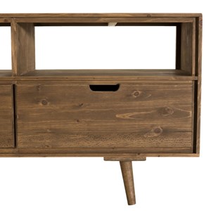 Andy - meuble tv scandi bois marron 3 tiroirs 3 niches