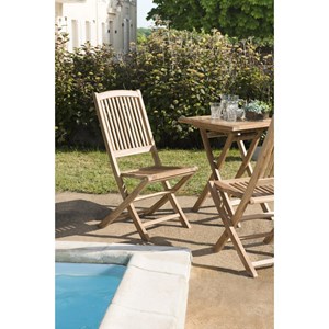 Fun - ensemble de 2 chaises de jardin lombock en bois teck