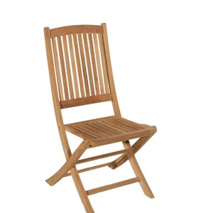 Fun - ensemble de 2 chaises de jardin lombock en bois teck