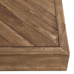 Sandy - table basse carrée 99.5x99.5cm bois pin recyclé marron