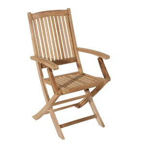 Fun - ensemble de 2 fauteuils de jardin lombock en bois teck