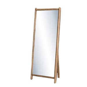 Sandy - miroir sur pieds marron bois pin recyclé