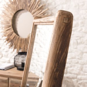 Sandy - miroir sur pieds marron bois pin recyclé
