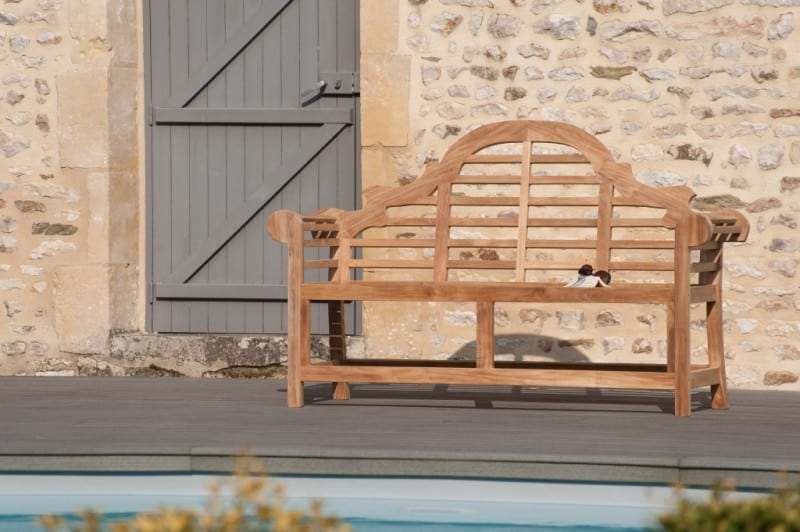 Fun - banc de jardin sumatra en bois teck