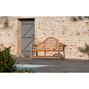 Fun - banc de jardin sumatra en bois teck