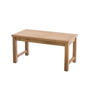 Fun - table basse de jardin rectangulaire 90x45cm en bois teck