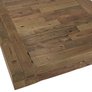 Mathis - table basse carrée bois massif marron