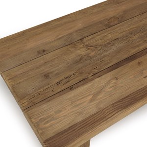 Sandy - table basse rectangulaire 140x70cm bois pin recyclé