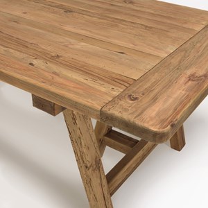 Sandy - table à manger rectangulaire 270x100cm bois pin recyclé