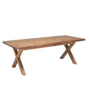 Sandy - table à manger rectangulaire 220x100cm bois pin recyclé