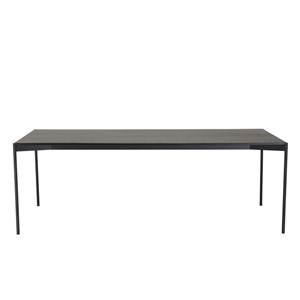 Daly - table à manger rect. 220x100cm bois piètement métal noire