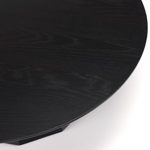 Daly - table basse ronde 90x90cm en bois noire