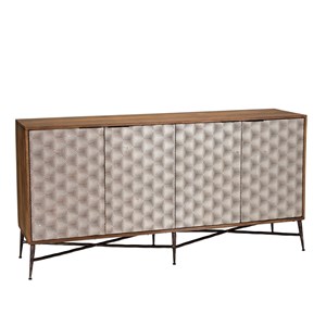 Alix - buffet en bois de manguier 4 portes motifs