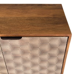 Alix - buffet en bois de manguier 4 portes motifs