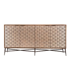 Alix - buffet en bois de manguier 4 portes motifs