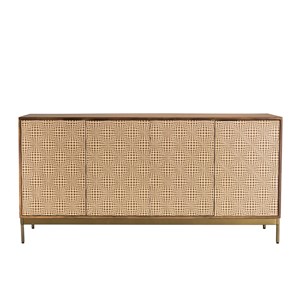 Alix - buffet en bois de manguier 4 portes motifs ethniques