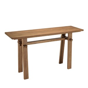 Sixtine - console 140x40cm en bois de teck recyclé